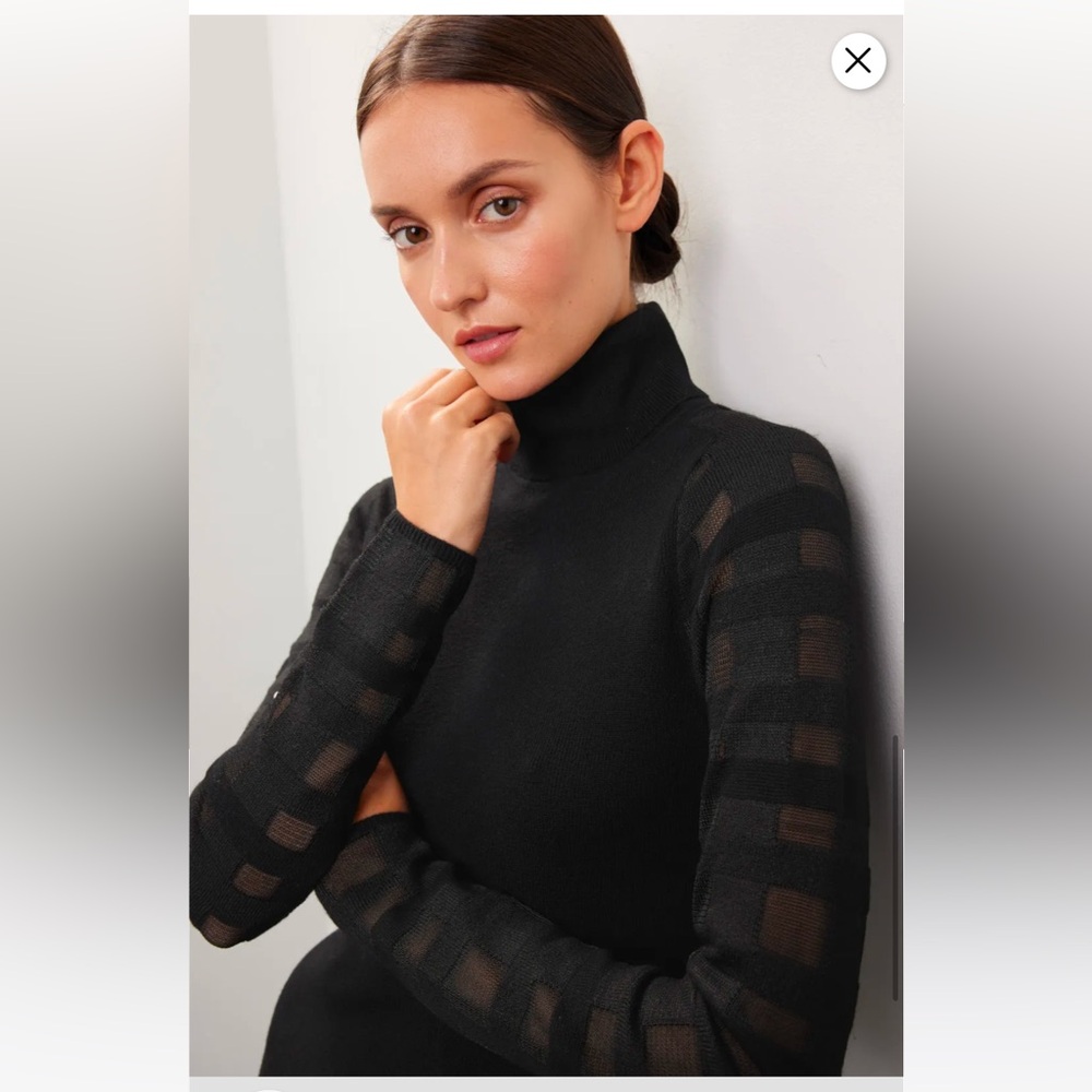 NWT Esteban Cortazar Collective Black Long Sleeve Cocktail Dress